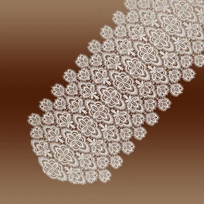 Tischläufer Reni Echte Plauener Spitze natur Ausschnitt