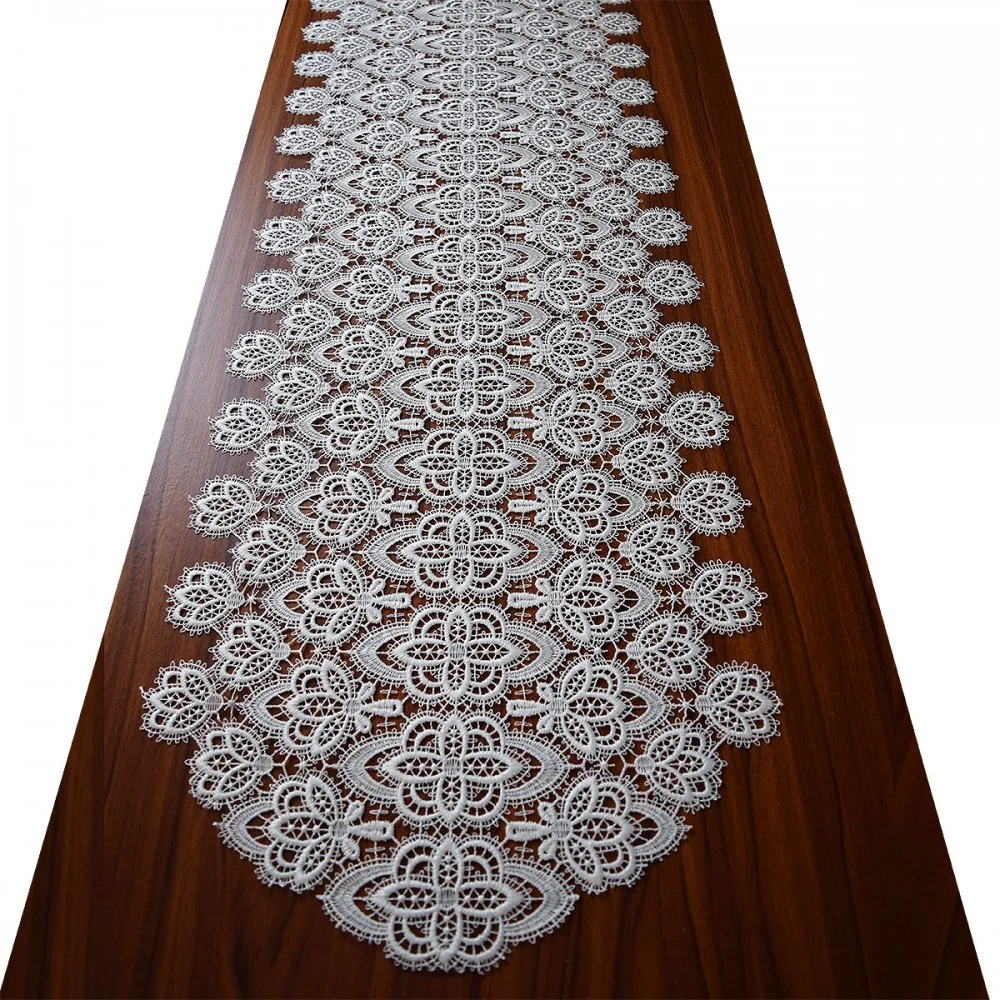 Luftspitzen-Tischläufer Reni Plauener Spitze natur lang