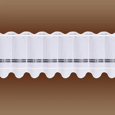 Scheibengardine Melinda - modern, edel, traumhaft mit Streifen grau schwarz silber