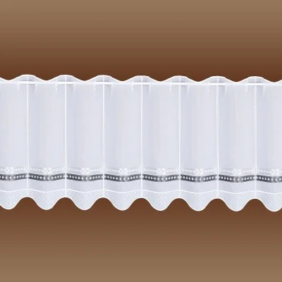 Scheibengardine Melinda - modern, edel, traumhaft mit Streifen grau schwarz silber 45cm