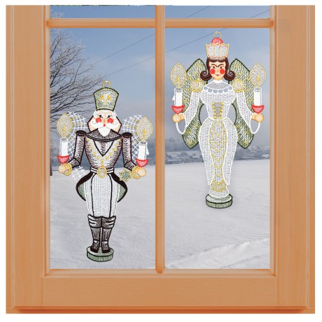 2er Set Fensterbilder Bergmann & Engel am Fenster