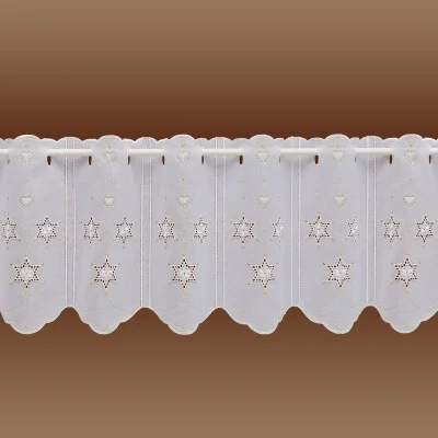 Bistrogardine Sterne mit Herzen 30 cm Höhe aus Plauener Spitze Musterbild