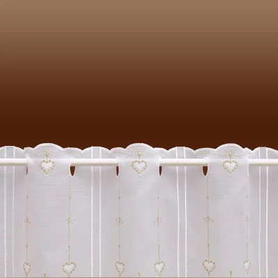 Kurzstore Sterne mit Herzen aus Plauener Stickerei Stangendurchzug