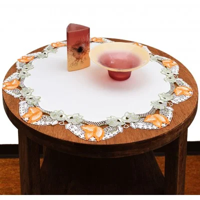 Deckchen mit farbigem Mohnblüten-Motiv Dekobeispiel