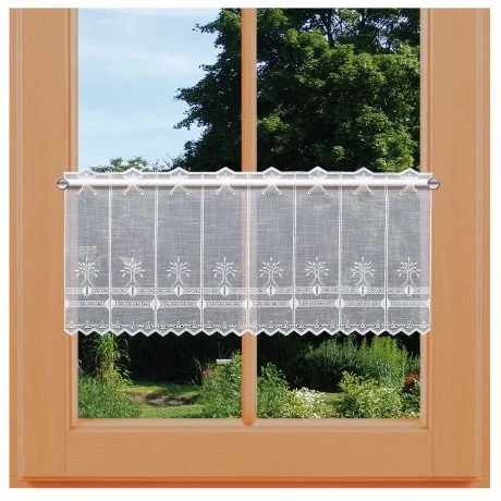 Scheibengardine Palmera 30 cm Höhe am Fenster