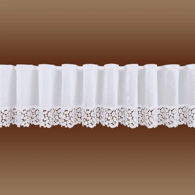 Querbehang Carmelita mit Plauener Spitze weiß Musterbild