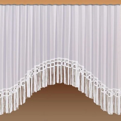 Blumenfenster-Store Melly vor einem Hintergrund