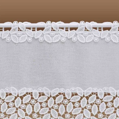 Scheibengardine Carmelita Detailbild Plauener Spitze