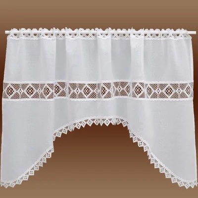 Querbehang Lavina mit gebogtem Abschluss Muserbild