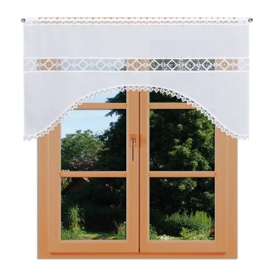 Querbehang Lavina mit Stangendurchzug glatt aufgehängt