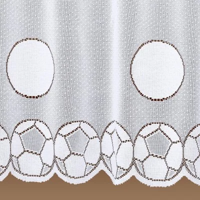 Jaquard-Gardine Fußball Detailbild