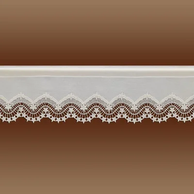 Feenhaus-Spitzengardine Sternentraum natur Landhaus-Scheibengardine 19 cm