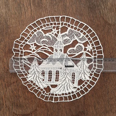 Tischdecke Winterkirche Plauener Stickerei Maße
