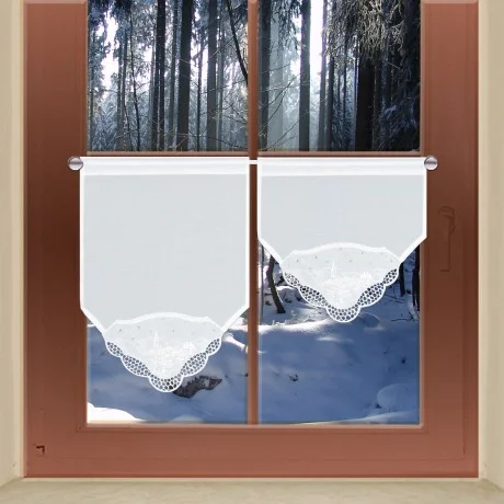 Winter-Scheibenhänger Kleine Kirche am Fenster