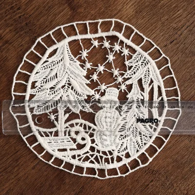 Tischdecke Schneemann Plauener Stickerei Maße