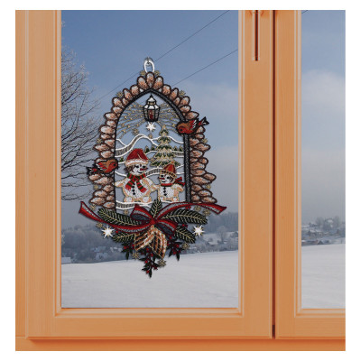 Spitzenbild Wintergeflüster am Fenster