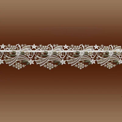 Feenhausgardine Winter mit Schneekristallen Musteransicht