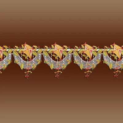 Stangendeko Drachen im Herbstwind Musterbild