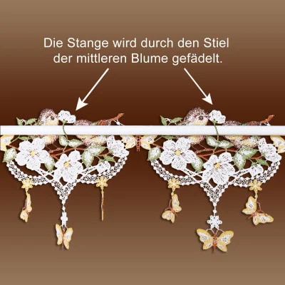 Spitzenkante Frühlings-Gezwitscher Anleitung zum Aufhängen