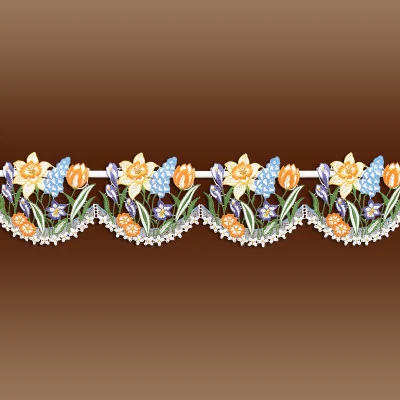 Stangendeko bunte Frühlingswiese Musterbild