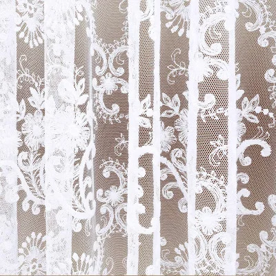 Bestickter Tüllstore Dorothea weiß Detailbild