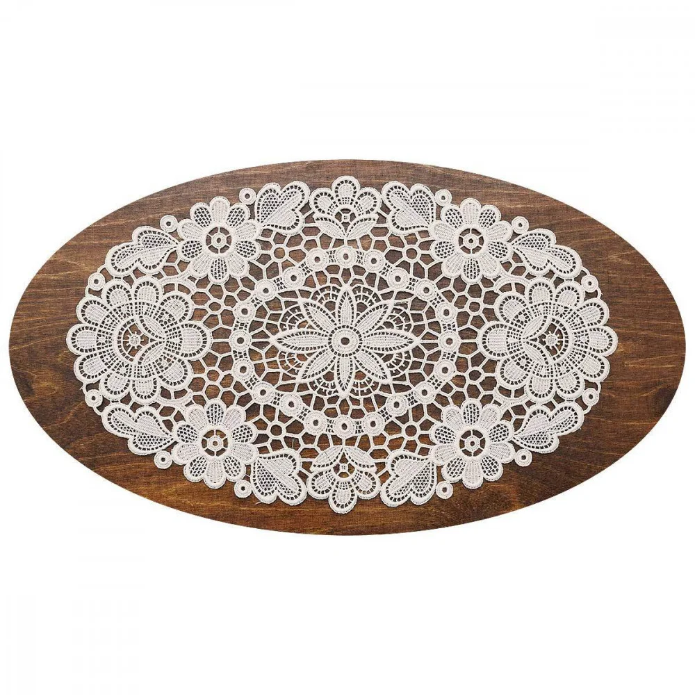 Ovale Spitzendecke Annegret aus Plauener Spitze