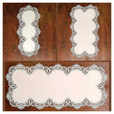 Tischläufer-Set Camilla aus Plauener Stickerei