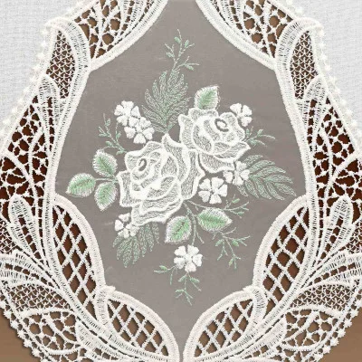 Landhaus-Scheibenhänger Rose mit Organza  Detailansicht