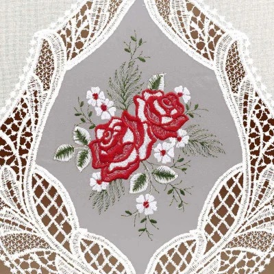 Landhaus-Scheibenhänger Rose mit Organza  Detailansicht