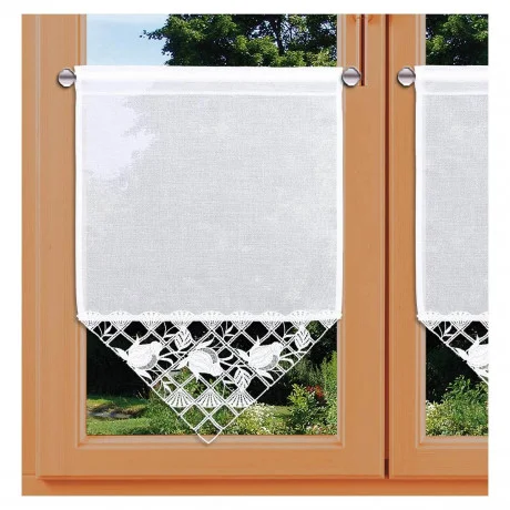 Spitzen-Scheibenhänger Anja Plauener Spitze weiß