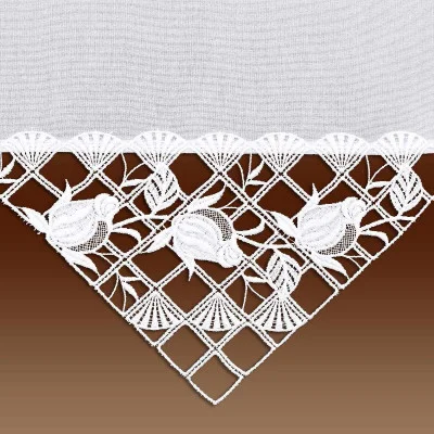 Spitzen-Scheibenhänger Anja Plauener Spitze Detailansicht Stickerei