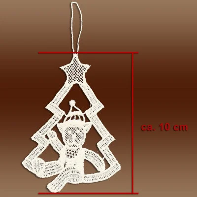 Kleiner Spitzen-Anhänger mit Teddybär Detailansicht