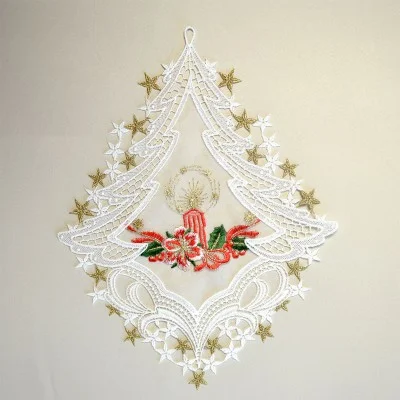 Fensterbild Weihnachtslicht Advent Weihnacht Plauener Spitze hell