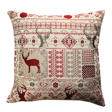Kissenhülle Hirschmotiv 40 x 40 cm - Darstellung mit Füllung