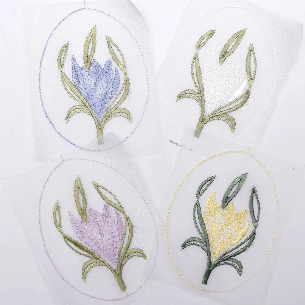 4 Organzabildchen Krokus